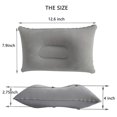 2 Pack Ultralight Inflatable Pillow Small Squared Flocked Fabric Air