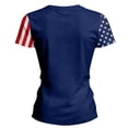 thumbnail image 4 of Domzest 9/11 25th Anniversary Shirt Womens Never Forget Patriotic American Flag Shirt Short Sleeve Crew Neck Tee Navy S, 4 of 6