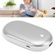 thumbnail image 1 of Pocket Hand Warmer Aluminium Alloy 2400mah USB Mini Power Bank for Winter Travel Outdoor Silver, 1 of 5