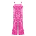 thumbnail image 4 of Sholeno Girls Shiny Sequins Jumpsuit Movie Singer Role Play Bodysuit for Carnival Party Performance Hot Pink 10, 4 of 6