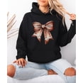 thumbnail image 4 of Football Coquette Bow Hoodie for Women & Teens Game Day Sweatshirt, Black Hoodie, M, 4 of 8