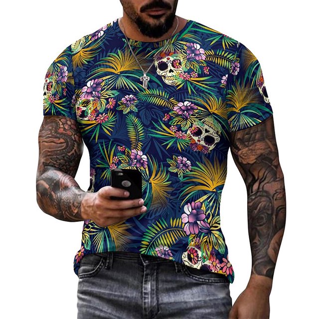 Camiseta con gráfico del Día de los muertos de calavera mexicana para hombres y mujeres, ropa de Graffiti, camisetas góticas de terror, ropa de calle de moda, camisetas