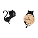 thumbnail image 5 of Reloj de pared de acrílico con diseño de gato, adorno decorativo moderno para sala de estar, oficina, dormitorio, fácil de leer, sin , ligero, r, 5 of 8