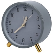 Unique Bargains 1pc Metal Frame Non-Tick Mechanical Alarm Clock 4.3" x 2.2" x 4.5" Gray