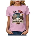 thumbnail image 6 of felwors Patriotic Shirt Women 250 Anniversary USA Shirt Flag Print Tops 1776-2026 Tshirt (Pink, S), 6 of 7