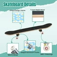thumbnail image 4 of 31'' Complete Skateboard 7 Layer Canadian Maple Double Kick Deck Skateboards Daisy flower blue Pretty floral for print Flat Skate Board for Beginner Adult Gifts, 4 of 5