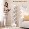 thumbnail image 3 of Costway 10-tier Tree Bookshelf with Drawer Free-standing Bookcase Storage Shelf White, 3 of 10