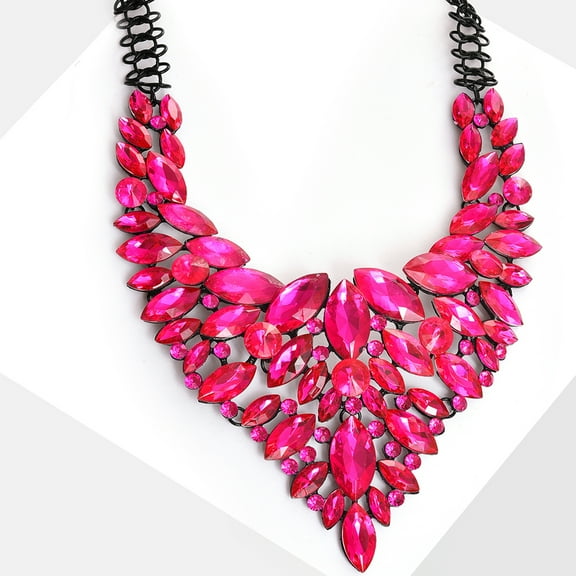 SOHI Pink Black Necklace