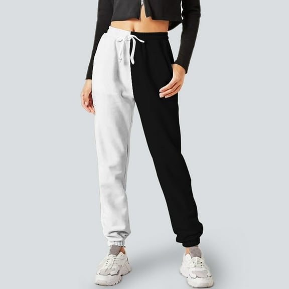 Sweat Pants for Womens Clearance Straight Leg Joggers Lounge Pants High Waisted with Pockets Loose Sweatpants Joggers Casual Comfy