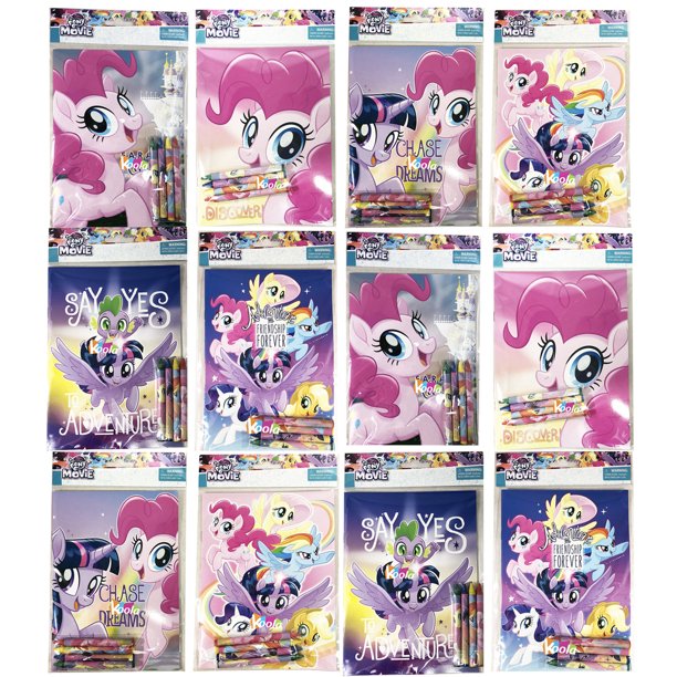 12pcs My Little Pony Coloring Book with Crayon Party Favors Activity