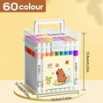thumbnail image 2 of 60pcs Acrylic Paint Markers, Quick-Dry & Waterproof Art Pens for Rock, Ceramic, Glass Painting, Ideal for DIY Crafts, Graffiti, and Daily Drawing., 2 of 7