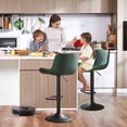 thumbnail image 5 of Restworld Adjustable Swivel Counter Height Bar Stools with Back, Set of 4, Modern Dining Barstools with Footrest,Green, 5 of 8