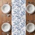 thumbnail image 6 of Navy Blue Spring Floral Table Runner - 72 Inch Long, Kitchen Dining Table Runner Dresser Scarves, Elegant Pastoral Flowers Farmhouse Decor for Coffee Tables Wedding Party Banquet, 6 of 8