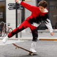 thumbnail image 5 of Aideaone Boys Hoodies Sweatshirts & Pants Set Kids 3D Graphic Printed Pullover Winter Outfit Set 6Y-14 Years, 5 of 7