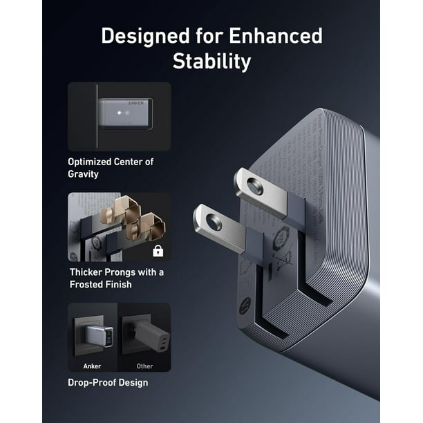 Anker Prime Charger, 100W USB C Charger, 3-Port GaN USB