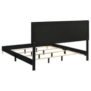 Coaster Kendall Upholstered Eastern King Panel Bed, Black