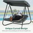 thumbnail image 2 of MCombo 2-Seat Patio Swing Recliner Chair with Adjustable Canopy, Outdoor Hammock Lounge Chair, Beach Chairs for Backyard, Garden, 2 of 10