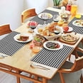 thumbnail image 2 of Black White Diamond Checkered Pattern Summer Placemats Table Placemats Set Of 4-Linen Kitchen Washable Placemats Table Mats 11.8"x17.7" Non-Slip Heat Resistant, 2 of 6