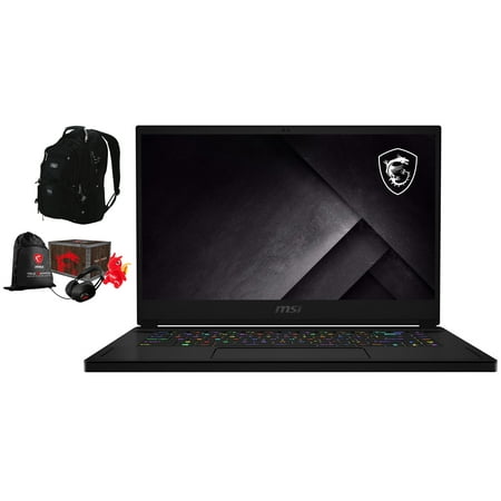 MSI GS66 Stealth Gaming and Entertainment Laptop (Intel i9-10980HK 8-Core, 64GB RAM, 1TB PCIe SSD, 15.6" Full HD (1920x1080), NVIDIA RTX 2070 Super Max-Q, Win 10 Pro) with ME2 Backpack , Loot Box