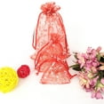 thumbnail image 3 of Lubelski 100Pcs Gift Bags Snowflake Pattern Reusable Organza Drawstring Candy Bag Party Supplies, 3 of 7
