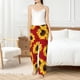 thumbnail image 4 of Balery Sunflowers On Red Pantalones de pijama para mujer, pijamas ultraligeros, pantalones de estar por casa-X-Large, 4 of 6