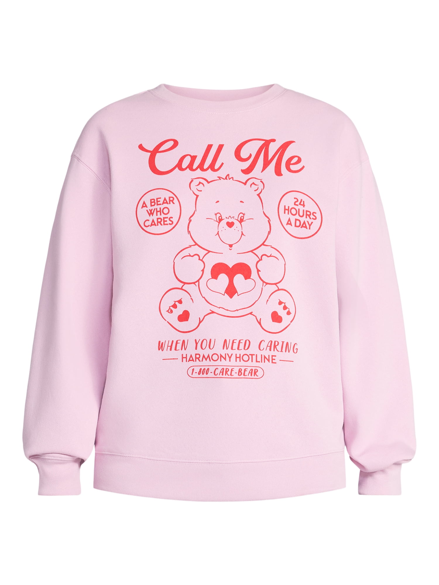 Care Bears Women's Valentine's Day Call Me Graphic Sweatshirt, Sizes XXS-XXL
