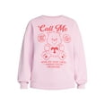 thumbnail image 5 of Care Bears Women's Valentine's Day Call Me Graphic Sweatshirt, Sizes XXS-XXL, 5 of 5