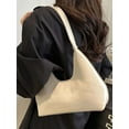 thumbnail image 4 of LAVA Women's Hobo Shoulder Bags Top Handle Handbag Zipper Purses Crescent Underarm Bag (Beige), 4 of 9