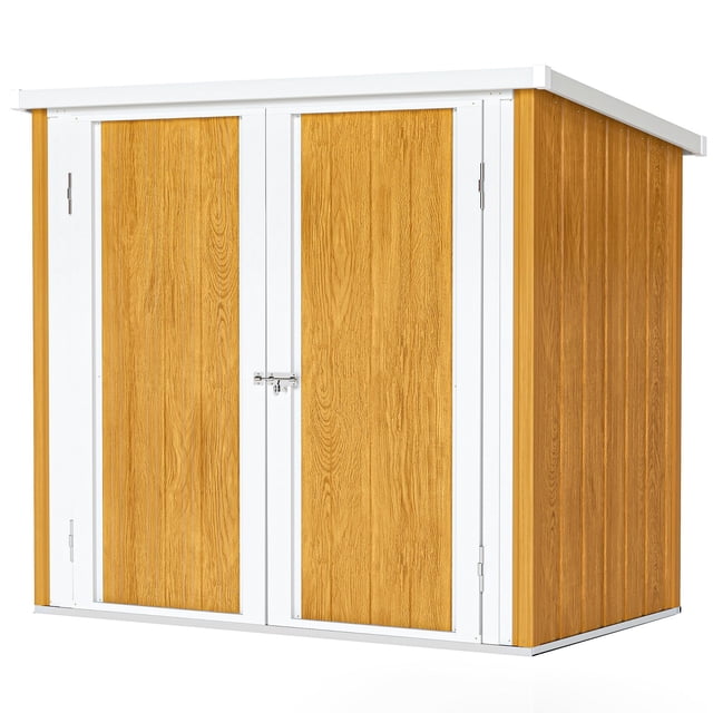 Remise de Jardin en Acier Galvanisé Jaune - Abri d'Outils Extérieur 57,9 Pouces x 33,9 Pouces pour Patio, Pelouse et Cour - Solution de Rangement Résistante aux Intempéries