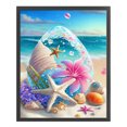 thumbnail image 4 of Bordado hilo algodón ecológico 11CT punto cruz concha playa contada (ACC-295), 4 of 8
