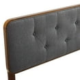 thumbnail image 3 of Collins Tufted Full Fabric and Wood Headboard - Walnut Charcoal, 3 of 4