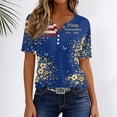 thumbnail image 6 of Women’s Short Sleeve V Neck Top with Butterfly and Star Print Casual Loose Fit T Shirt for Everyday Wear Lightweight Pullover Blouse Multicolor M, 6 of 7
