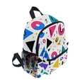 thumbnail image 2 of FORMRS School Backpack with Front Zippered Pocket 12" Student Travel Daypack, Yellow Retro Shapes, 2 of 6