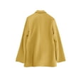 thumbnail image 3 of Fashnice Veste d'Extérieur pour Femmes, Blazer à Double Boutonnage, Cardigan Décontracté pour Bureau, Jaune Citron L, 3 of 5