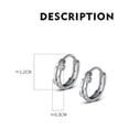 thumbnail image 2 of K-KED 925 Sterling Silver Crystal Stud 8/12mm Hoop Earrings Fashion Women Jewelry-Gold-8 mm, 2 of 6