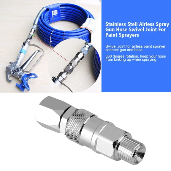 Sprayer Joint, 2.5 X 0.6inch Stainless Steel Spray  Hose  Joint, High Pressure For Airless Paint Sprayer Airless Hose