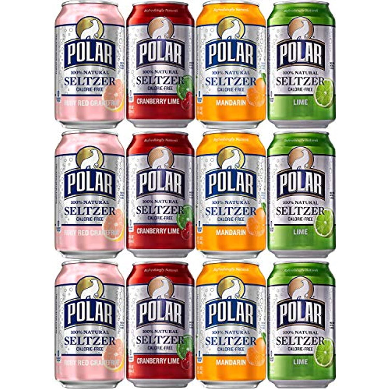 Polar Seltzer Variety Special, Cranberry Lime, Mandarin, Ruby Red