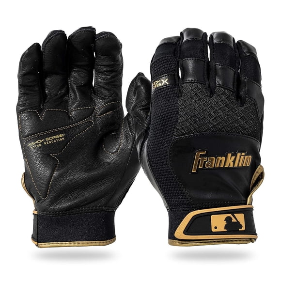 Guanteletas Beisbol Franklin Shok Sorb Talla L Negro Oro