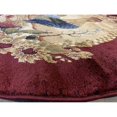 thumbnail image 5 of Rooster Style Round Sunflower Country Area Rug 256,000 Point Area Rug Burgundy Blue Beige Black Bellagio Swirl Design M09AB (4 Feet X 4 Feet), 5 of 5