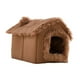 thumbnail image 4 of Casa tipo caseta para perros Yinane suave con forma de cueva cálida con cojín para el invierno Marrón M, 4 of 8
