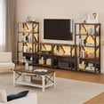 thumbnail image 6 of Danolapsi 3 Tier Bookshelf with LED Lights,Display Shelf with Lights,Bookcase with Open Display Shelves,Wood and Metal Standing Bookshelf with Storage Rack for Living Room Bedroom Home Office, 6 of 8