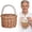 A, variant on Wicker Rattan Flower Basket with Pearl Handle For Wedding And Home Decorations Rustic Wedding Wicker Rattan Flower Basket with Handle Handwoven Easter Baskets for Spring Home Decoration Picnic Garden