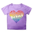 thumbnail image 1 of MEZZALL T-Shirt à Col Rond Imprimé Lettres pour Enfants Unisexe, Violet, 8-9 Ans, 1 of 4