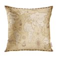 thumbnail image 1 of BOSDECO Abstract Antique World Map Countries Boundaries Vintage America and Europe Pillow Case Pillow Cover 18x18 inch, 1 of 1