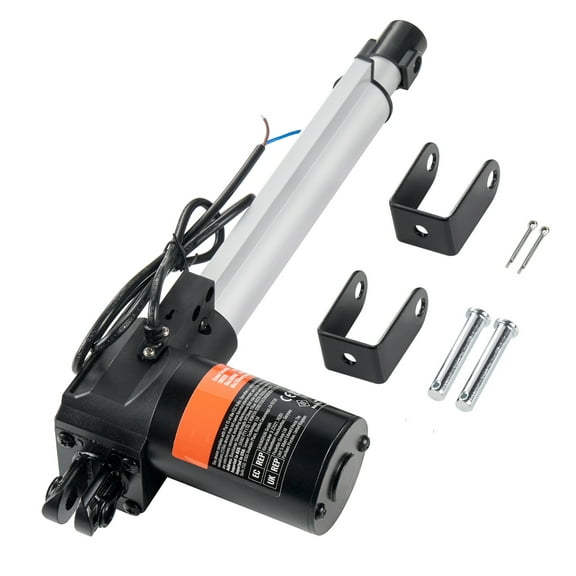 KFFKFF Linear Actuator 12V, 8 Inch Heavy Duty 1320lbs/6000N Linear Actuator, 0.19"/s Linear Motion Actuator with Mounting Bracket and IP44 Protection