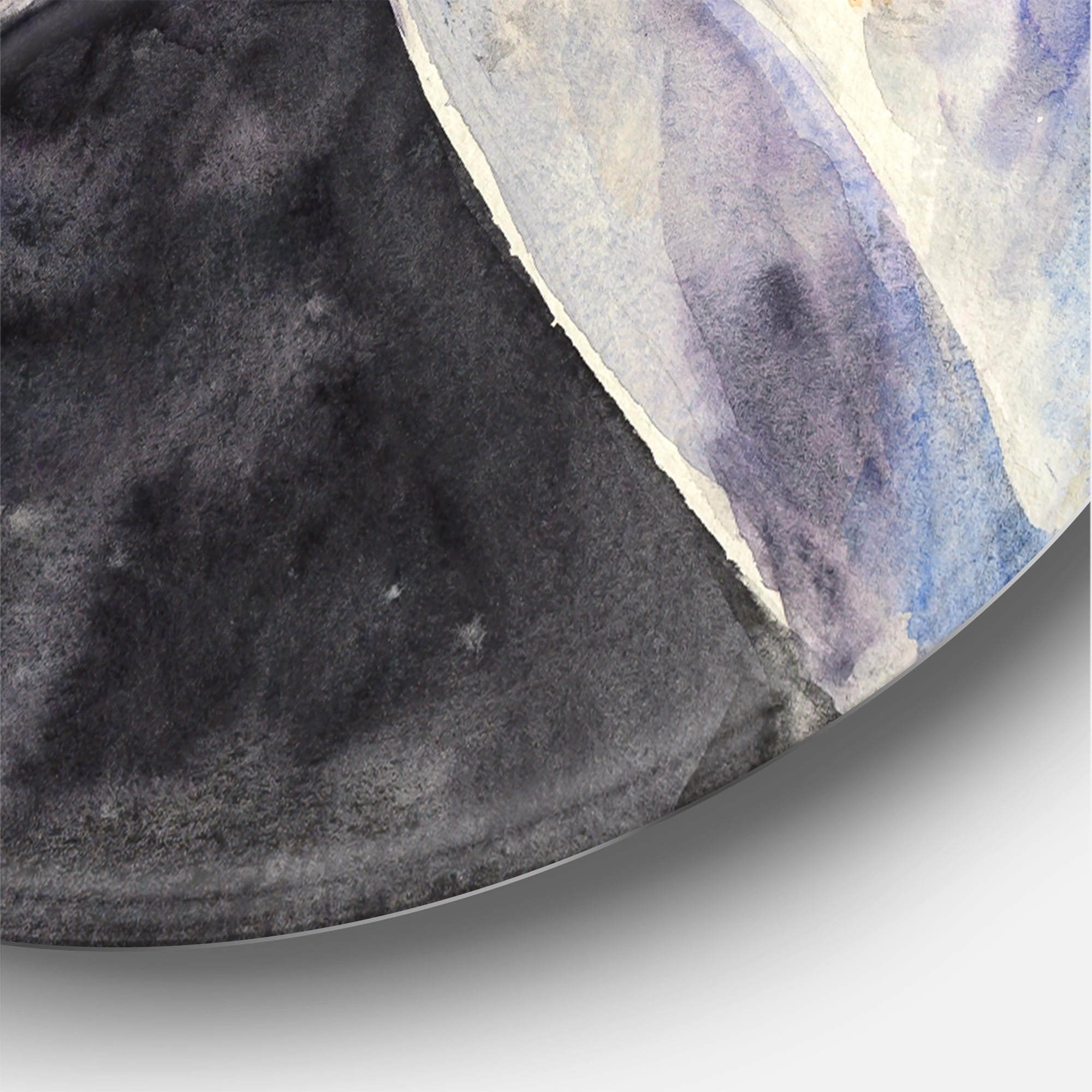 Designart 'Close Up Of The Head of A Lipizzan Horse' Farmhouse Circle Metal Wall Art 29x29 - Disc of 29