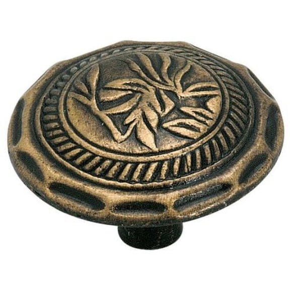 Amerock Everyday Heritage 1-3/8 in (35 mm) Diameter Antique Brass Cabinet Knob