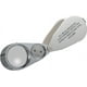 thumbnail image 2 of jeweler's magnifier, 40x magnification, made of metal, folding magnifier with led and uv light, magnifier for diamonds, jewelers, coins, stamps, 2 of 5