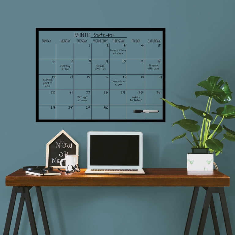 WallPops! Black on Clear Monthly Calendar Wall Decals - Walmart.com wallpops-black-on-clear-monthly-calendar-wall-decals-walmart-com