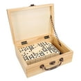 thumbnail image 4 of WE Games Double 9 Dominoes in Wooden Treasure Box, Ivory Color, 4 of 8